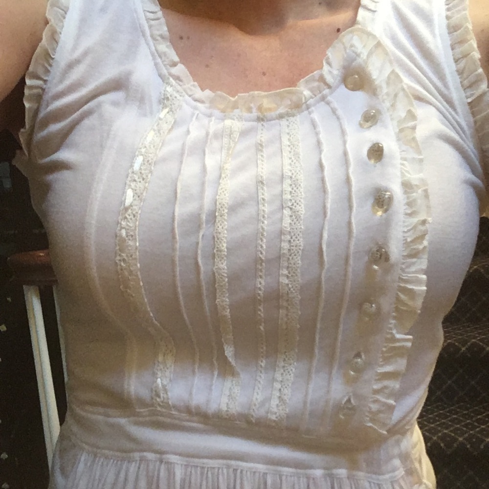Adorable white top from Anthropologie.